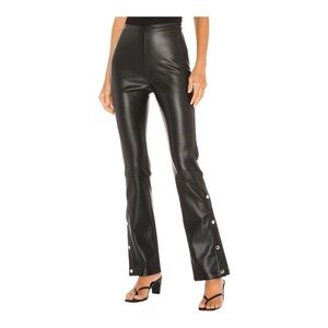 Line & Dot Kourtney Faux Vegan Leather Flare Leg Pants Size Large
